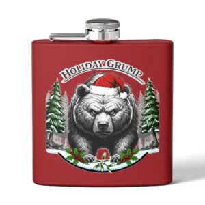 Festive Holiday Grump Flask