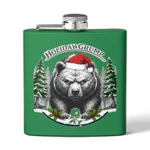 Festive Holiday Grump Flask