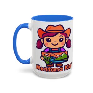 Big Sky Buddy Mug — Two-Tone (15oz, Personalized) - 15oz, Cambridge Blue – Size: 15oz, Colors: Cambridge Blue –  by Montana Kid