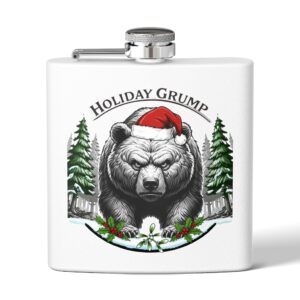 Festive Holiday Grump Flask