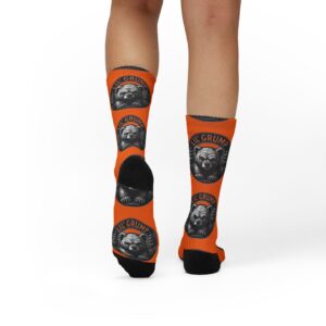 Lil’ Grump Crew Socks — Adult | Unisex | Orange –  – Adult by Montana Kid
