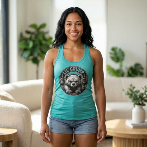 Lil’ Grump Racerback Tank — Adult | Women –  – Adult by Montana Kid