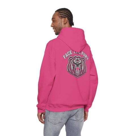 Face the Fury Hoodie – grizzly graphic product mockup 12