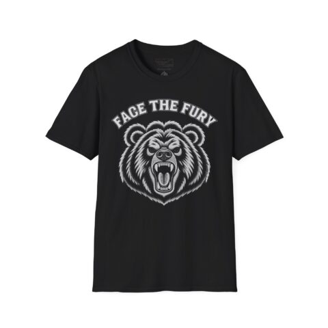 Face the Fury Tee — Adult | Unisex — Black product mockup by Montana Kid®
