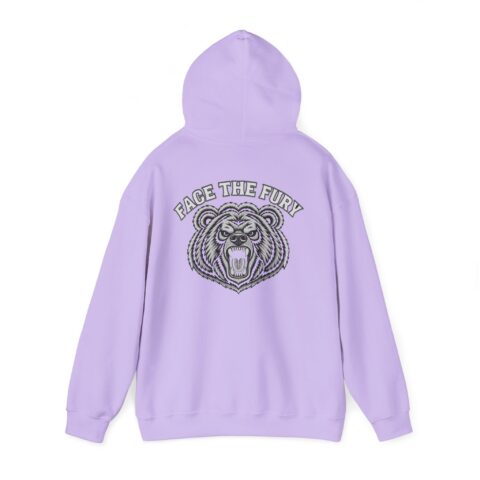 Face the Fury Hoodie in Orchid – grizzly graphic mockup
