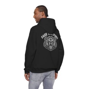 Face the Fury Hoodie – grizzly graphic product mockup 2