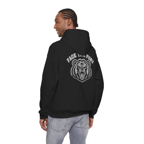 Face the Fury Hoodie – grizzly graphic product mockup 2