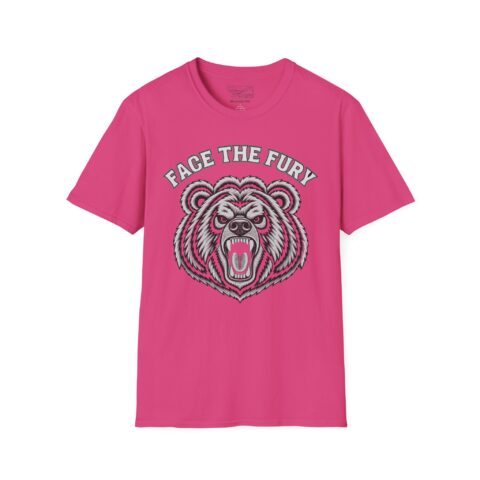 Face the Fury Tee — Adult | Unisex — Heliconia product mockup by Montana Kid®