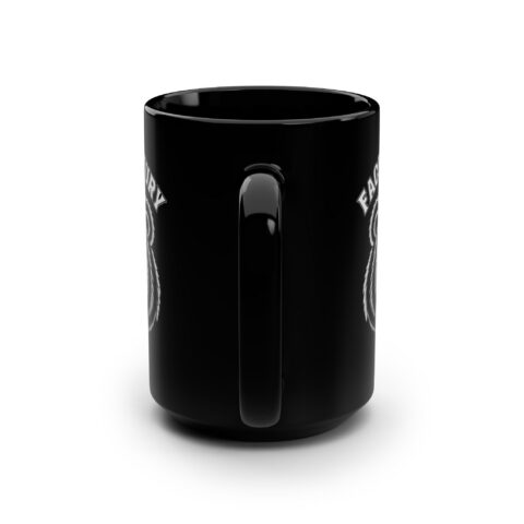 Face the Fury Mug | 15oz — Black grizzly graphic product mockup 2