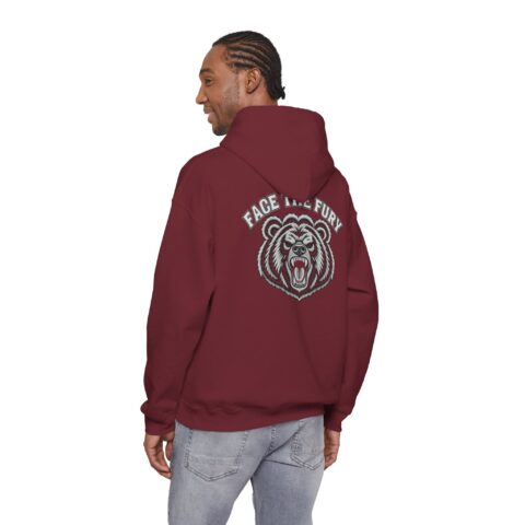 Face the Fury Hoodie – grizzly graphic product mockup 16