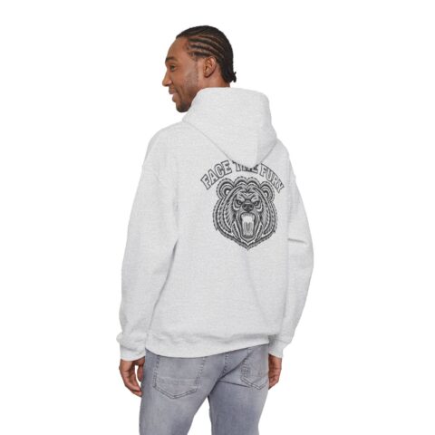 Face the Fury Hoodie – grizzly graphic product mockup 18