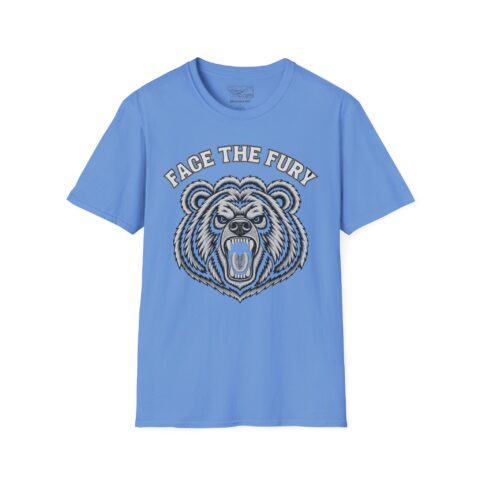 Face the Fury Tee — Adult | Unisex — Carolina Blue product mockup by Montana Kid®