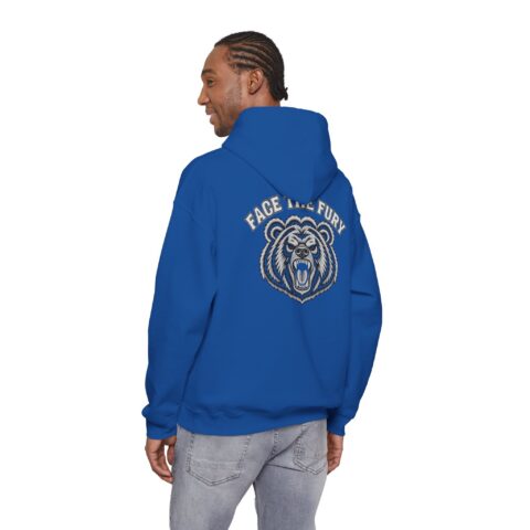 Face the Fury Hoodie – grizzly graphic product mockup 8