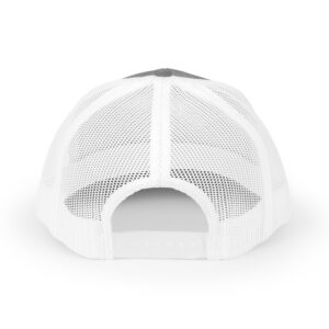 Rugged Hauler Hat — Unisex in Heather Grey/White, mesh back and snap closure