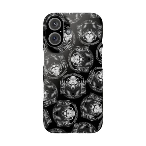 Grumpy Grizzly Snap Case for iPhone 16, Glossy