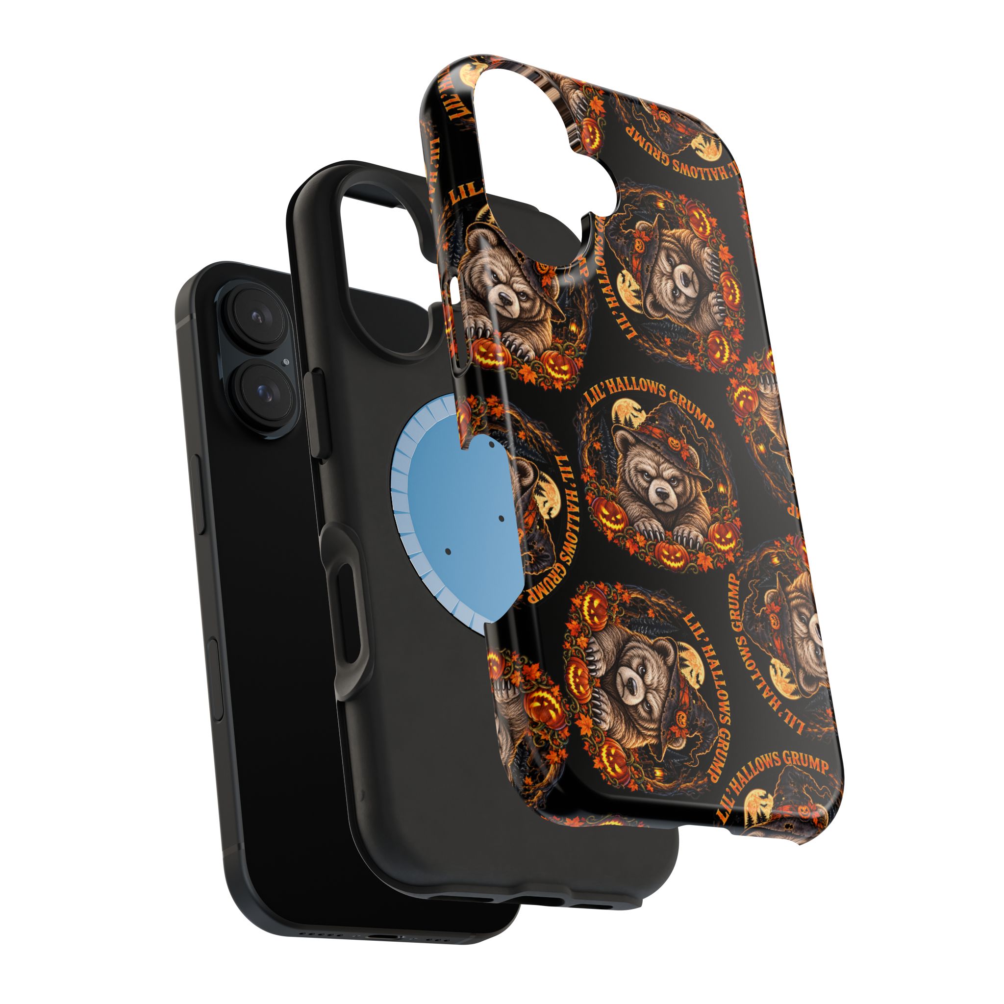 Lil' Hallows Grump Mag Phone Case, dual-layer shell and magnetic liner