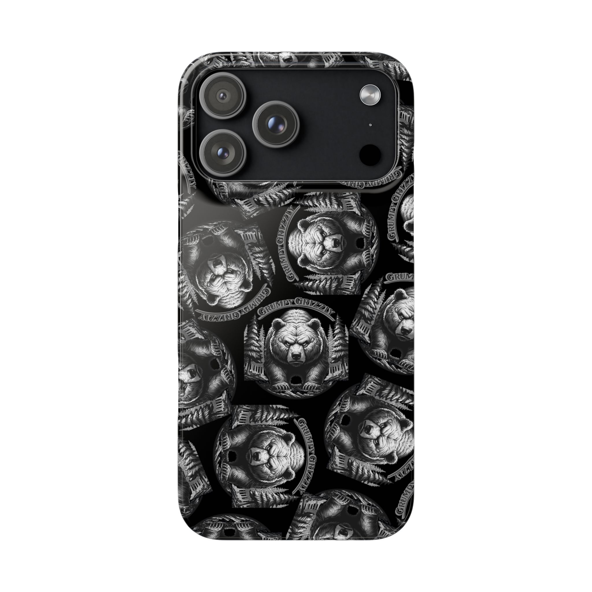 Grumpy Grizzly Snap Case for iPhone 17 Pro Max, Glossy