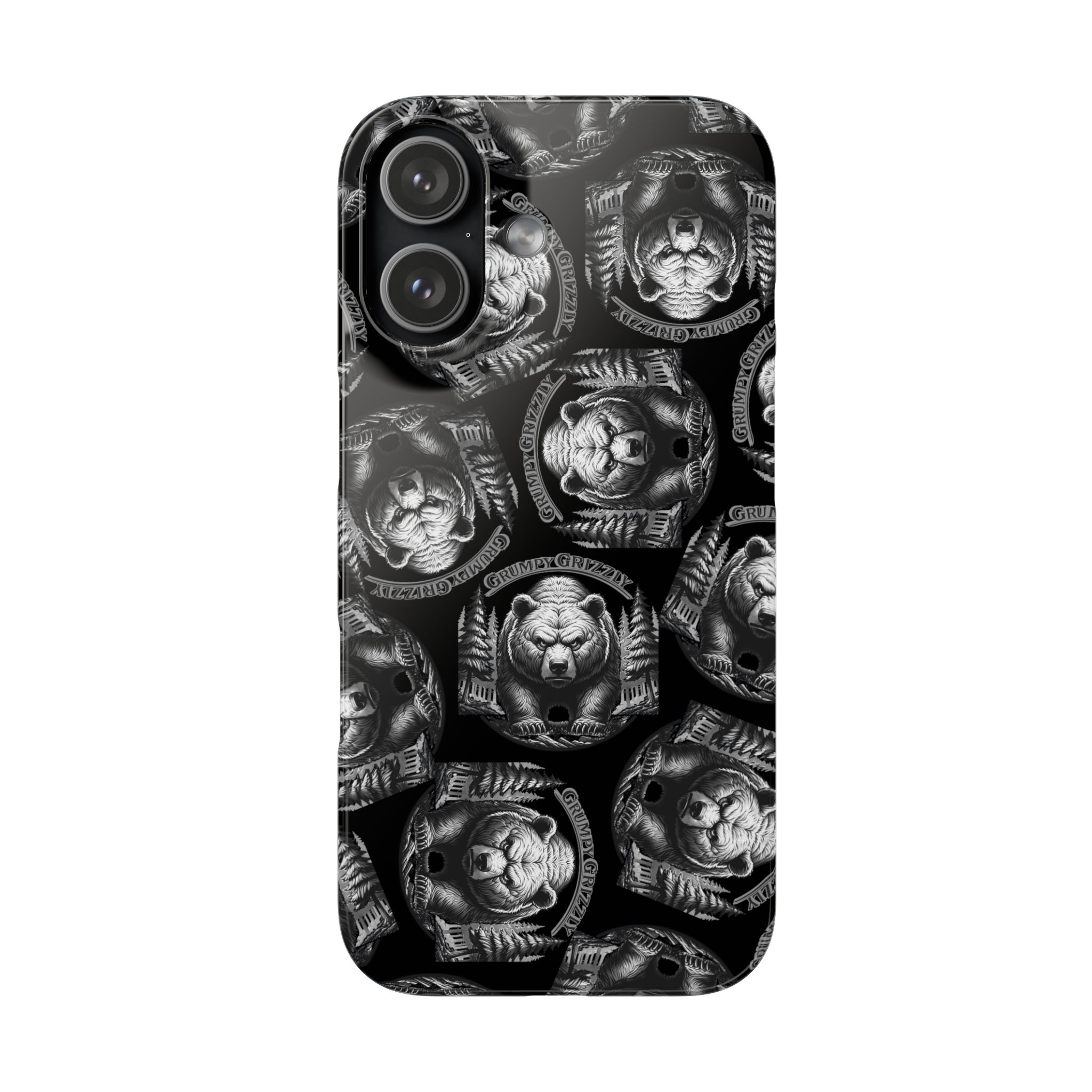 Grumpy Grizzly Snap Case for iPhone 17, Glossy