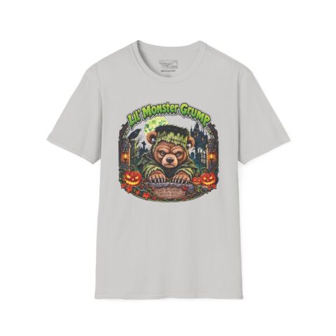 Lil' Monster Grump Tee in Ice Grey, laid flat