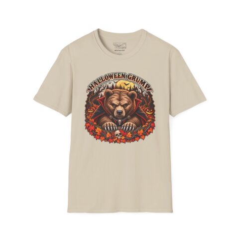 Halloween Grump Tee in Sand, laid flat