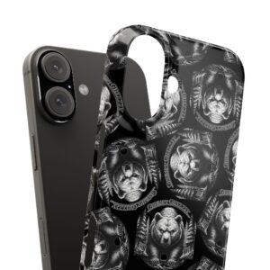 Grumpy Grizzly Snap Case for iPhone 16, Matte