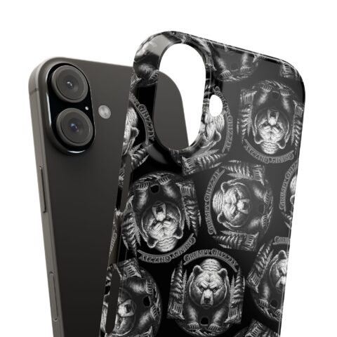 Grumpy Grizzly Snap Case for iPhone 16, Matte
