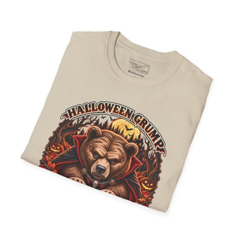 Halloween Grump Tee in Sand, folded close-up
