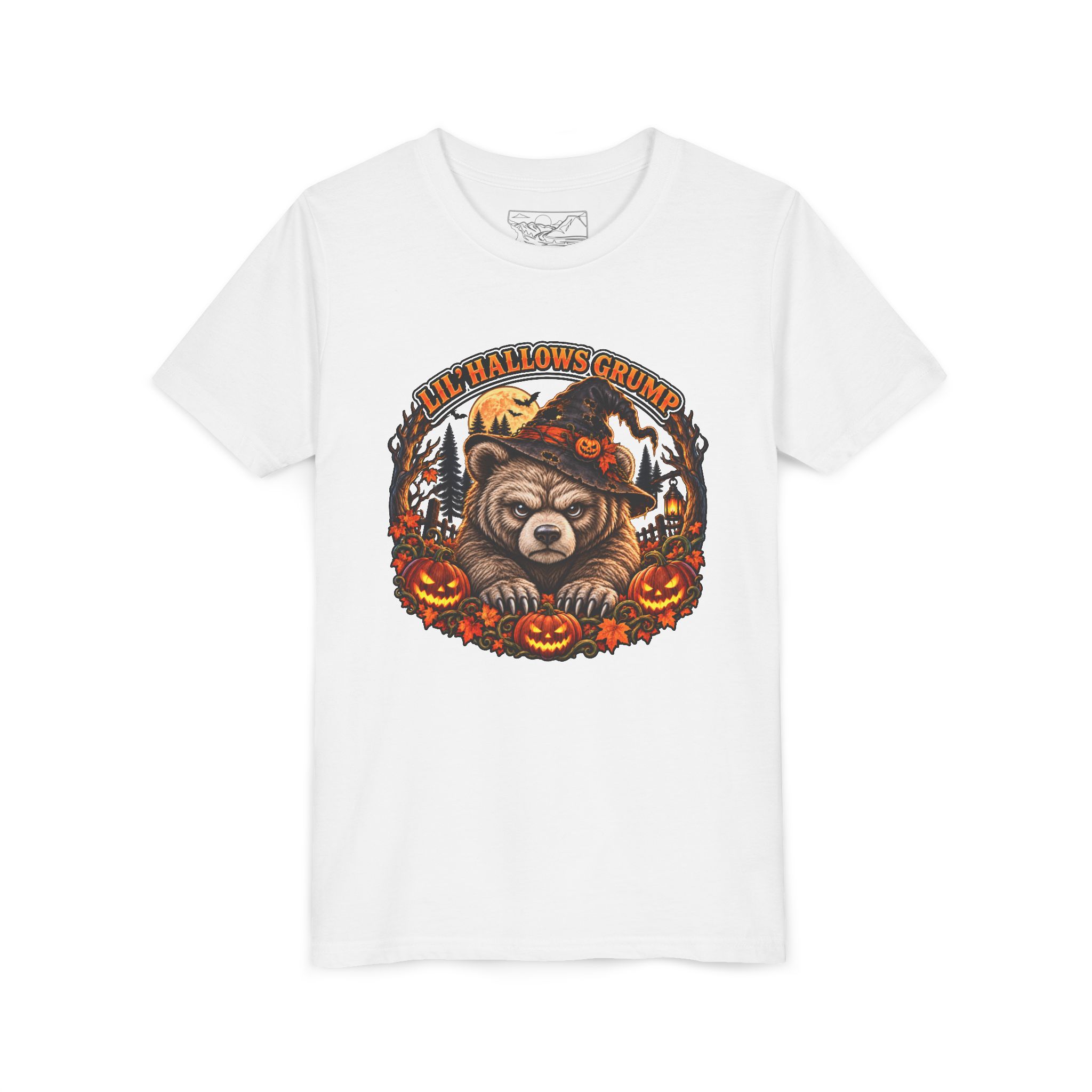 Lil’ Hallows Grump Tee in White, laid flat