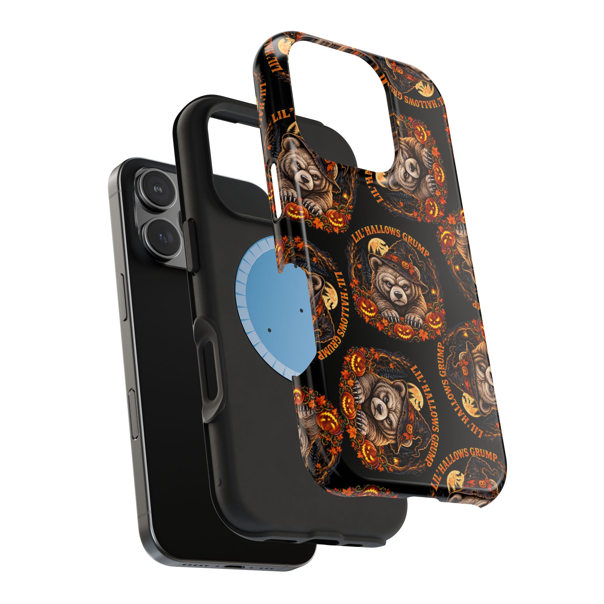Lil' Hallows Grump Mag Phone Case, dual-layer shell and magnetic liner