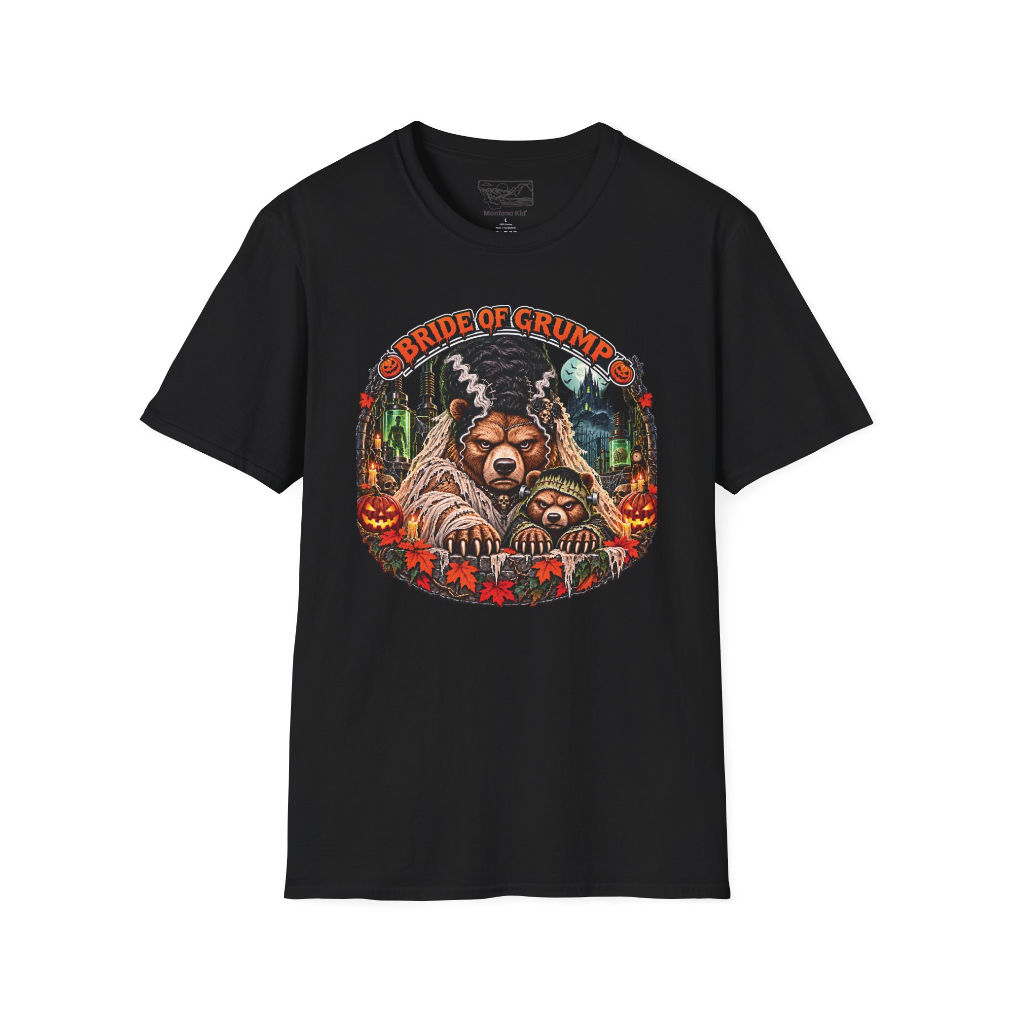 Bride of Grump Tee in Black, laid flat