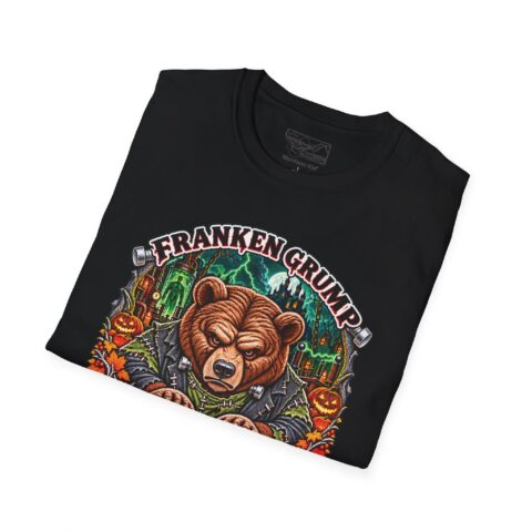 Franken Grump Tee in Black, folded close-up