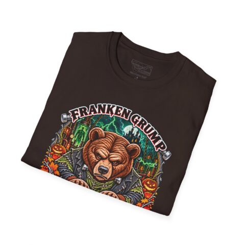 Franken Grump Tee in Dark Chocolate, folded close-up
