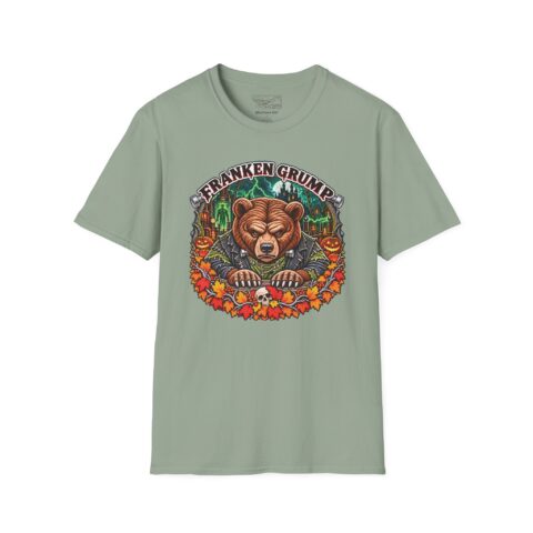Franken Grump Tee in Sage, laid flat