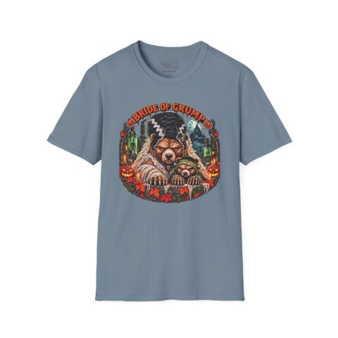 Bride of Grump Tee in Stone Blue, laid flat
