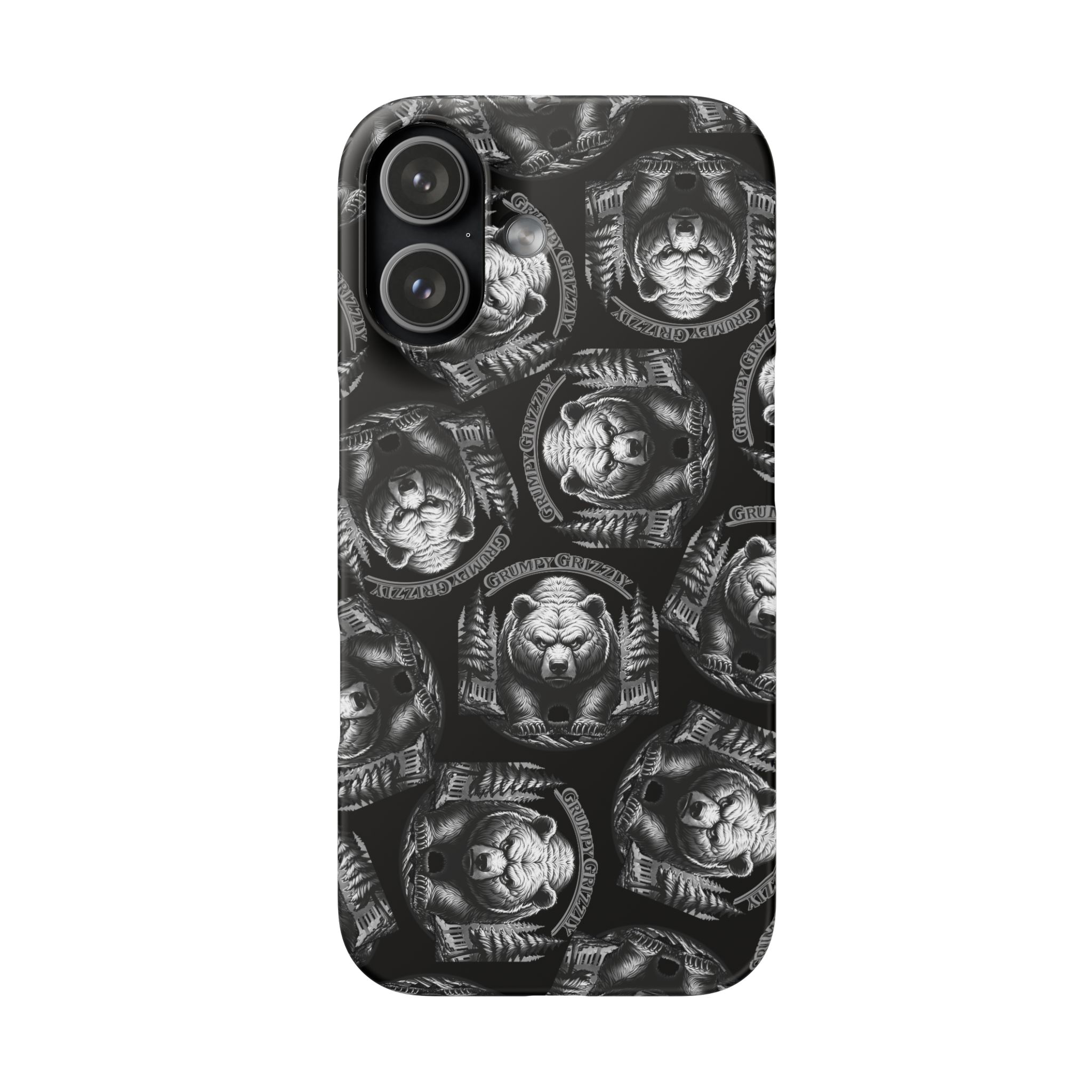 Grumpy Grizzly Snap Case for iPhone 17, Matte