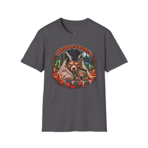 Bride of Grump Tee in Charcoal, laid flat