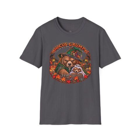 Hocus Grump Tee in Charcoal, laid flat