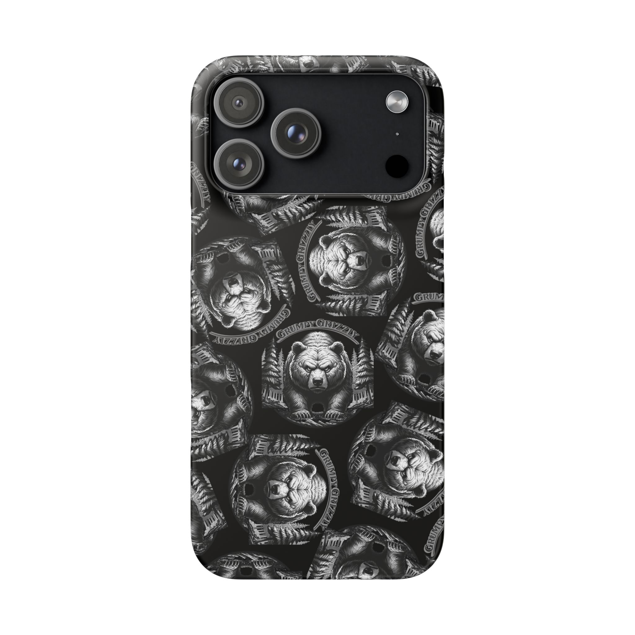Grumpy Grizzly Snap Case for iPhone 17 Pro Max, Matte