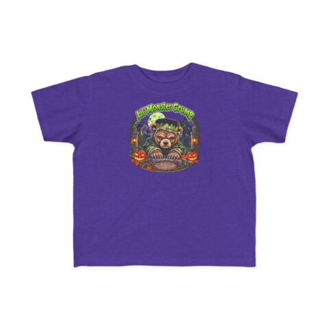 Lil' Monster Grump Tee in Purple, laid flat