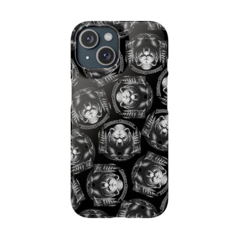 Grumpy Grizzly Snap Case for iPhone 15, Glossy