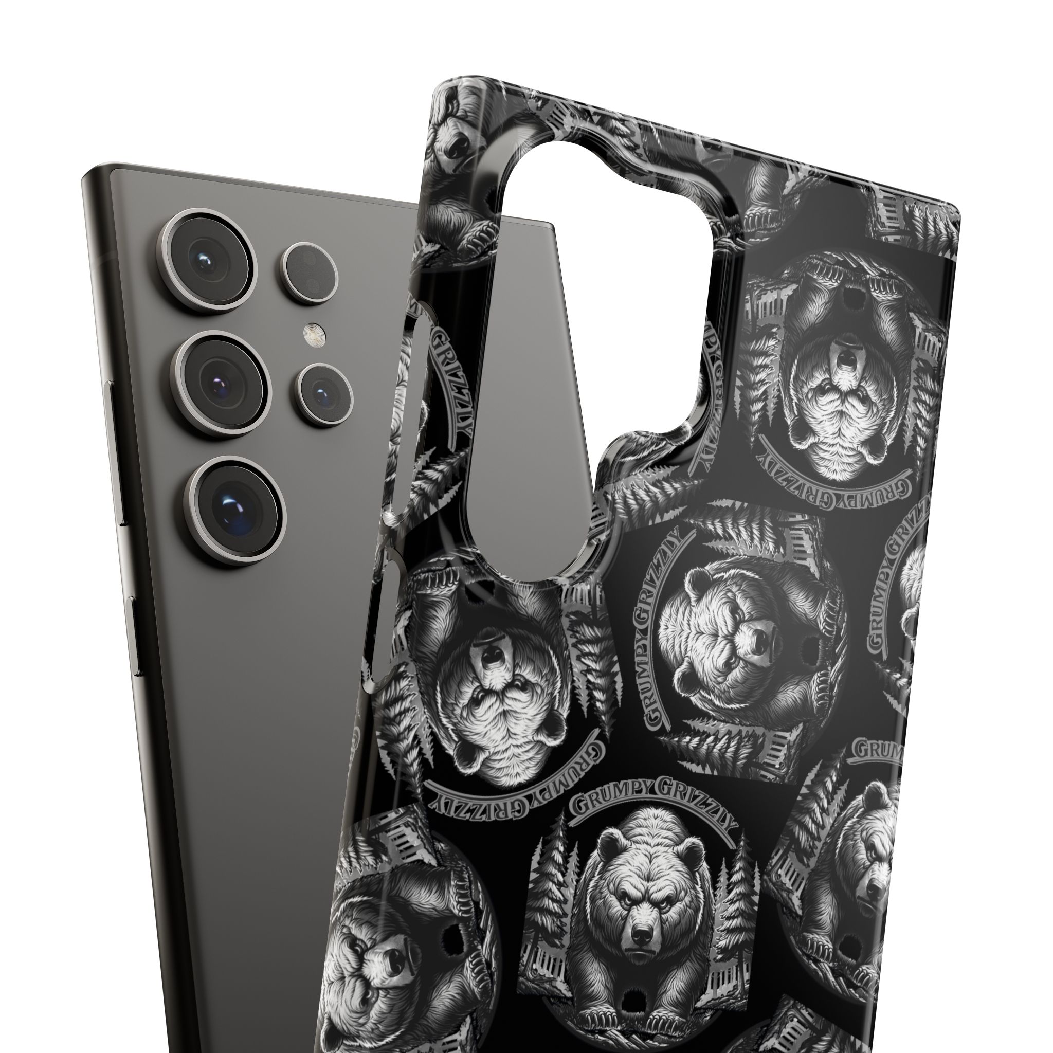 Grumpy Grizzly Snap Case for Samsung Galaxy S24 Ultra, Matte