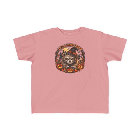 Lil’ Hallows Grump Tee in Mauvelous, laid flat