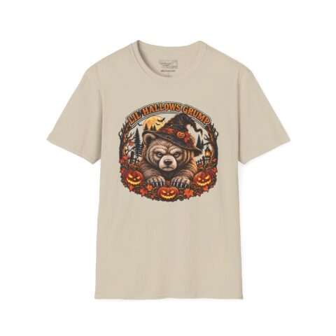 Lil’ Hallows Grump Tee in Sand, laid flat