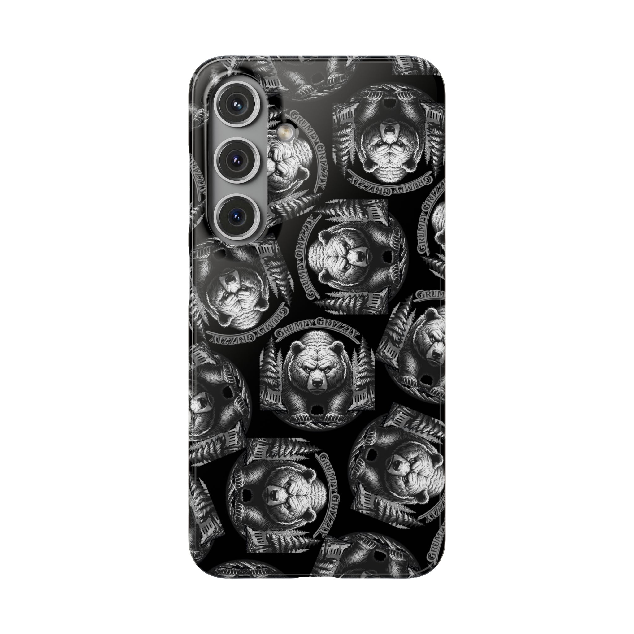 Grumpy Grizzly Snap Case for Samsung Galaxy S24, Glossy