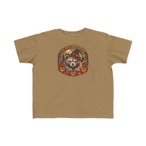 Lil’ Hallows Grump Tee in Vintage Coyote Brown, laid flat