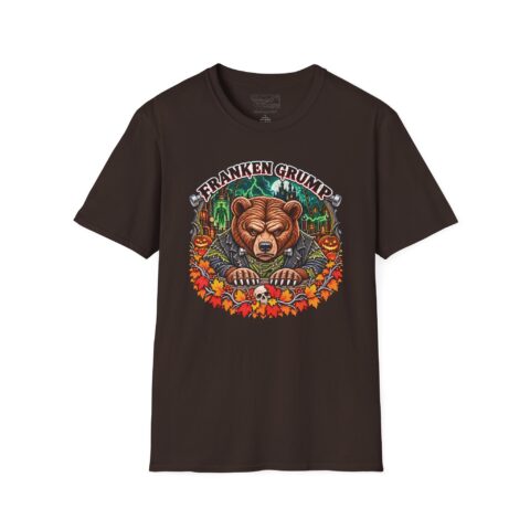 Franken Grump Tee in Dark Chocolate, laid flat