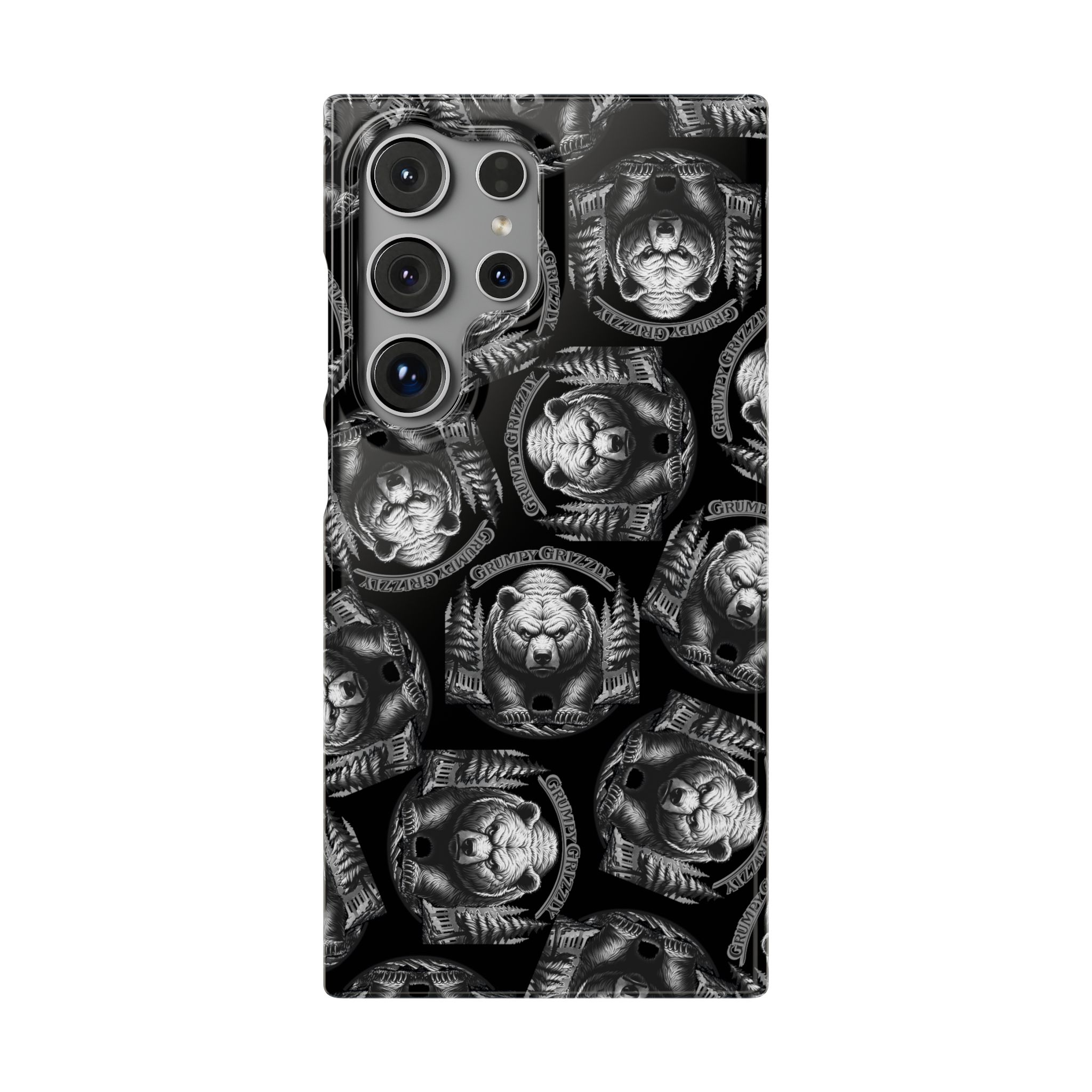 Grumpy Grizzly Snap Case for Samsung Galaxy S24 Ultra, Glossy