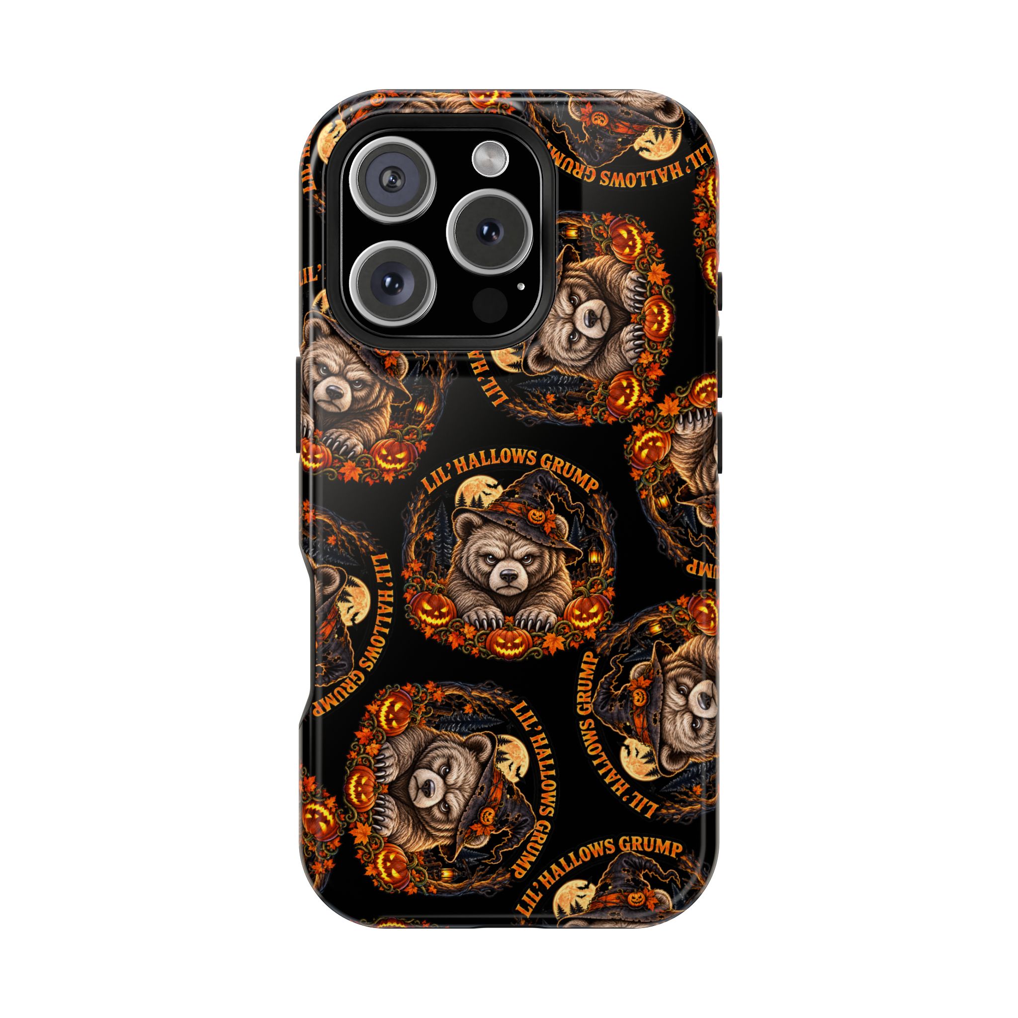 Lil' Hallows Grump Mag Phone Case for iPhone 16 Pro, Glossy