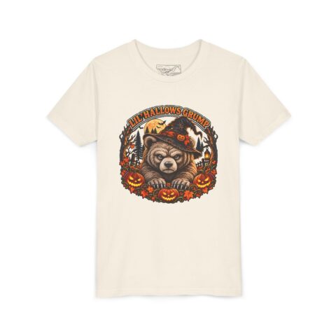 Lil’ Hallows Grump Tee in Natural, laid flat