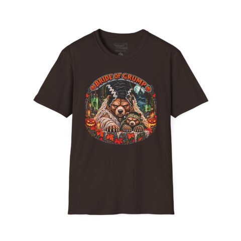 Bride of Grump Tee in Dark Chocolate, laid flat